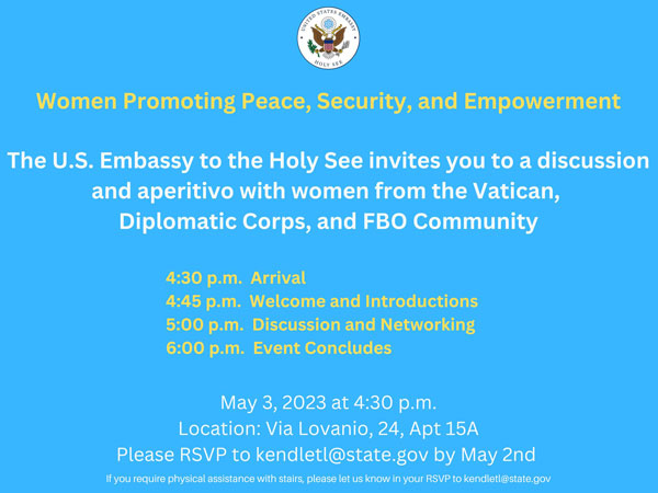 3 maggio 2023 ricevimento Ambasciata Americana presso Santa Sede (2)
